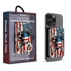 MyBat Design Lab 5000mAh Magnetic Wireless Power Bank - Black - Land of the Free