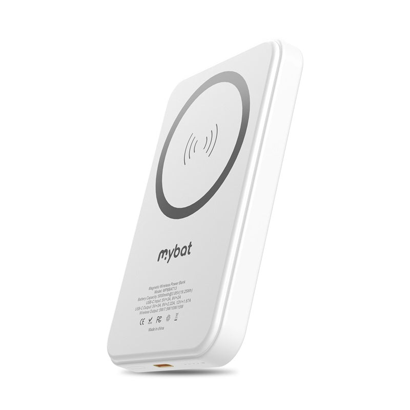 MyBat Design Lab 5000mAh Magnetic Wireless Power Bank - White - Day of the Dead