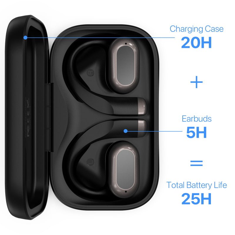 MyBat Design Lab Open - Ear Earbuds XL – White / Black RhinestoneMyBat Pro