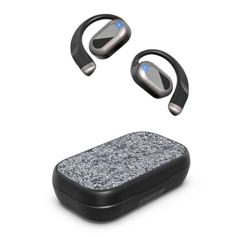 MyBat Design Lab Open - Ear Earbuds XL – White / Black RhinestoneMyBat Pro