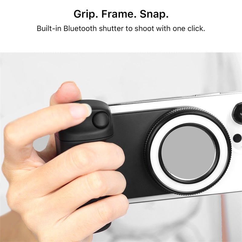 MyBat FlashBack MagSafe Ring Light + Shutter Grip - BlackMyBat Pro