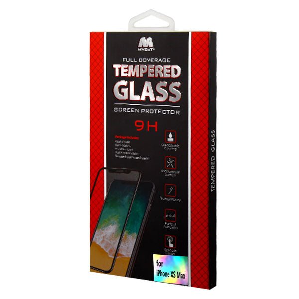 MyBat Full Coverage Tempered Glass Screen Protector for Apple iPhone XS Max / 11 Pro Max - BlackMyBat Pro