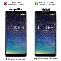 MyBat Full Coverage Tempered Glass Screen Protector for Coolpad 3705A (Legacy) - BlackMyBat Pro
