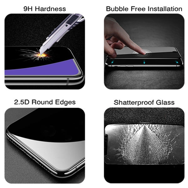 MyBat Full Coverage Tempered Glass Screen Protector for Samsung Galaxy A21 - BlackMyBat Pro