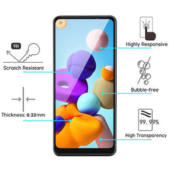 MyBat Full Coverage Tempered Glass Screen Protector for Samsung Galaxy A21 - BlackMyBat Pro