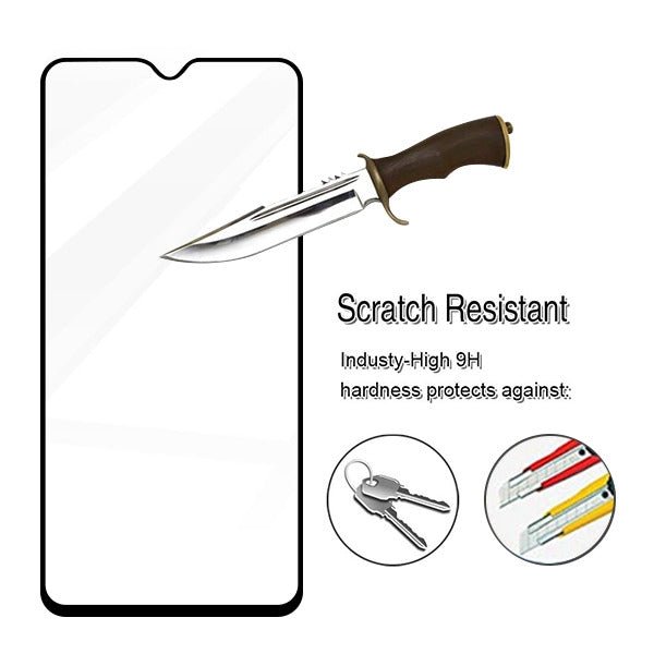 MyBat Full Coverage Tempered Glass Screen Protector for Samsung Galaxy A50 / Galaxy A20 - BlackMyBat Pro