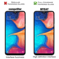 MyBat Full Coverage Tempered Glass Screen Protector for Samsung Galaxy A50 / Galaxy A20 - BlackMyBat Pro