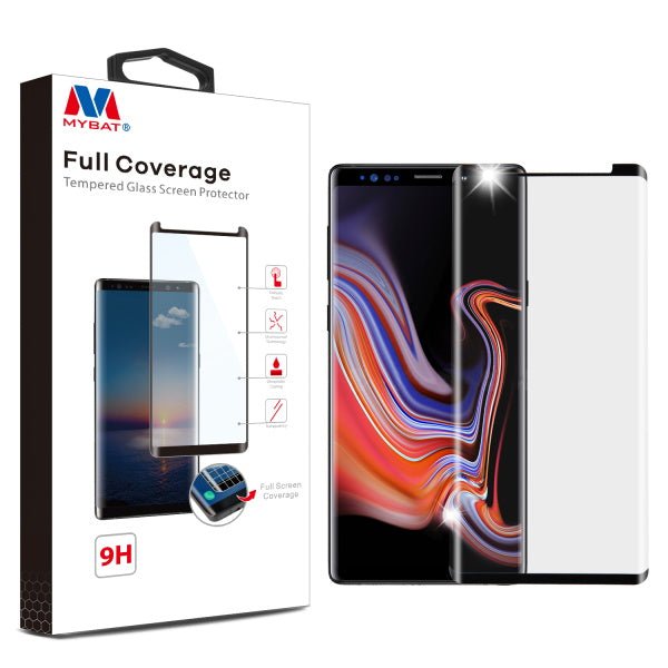 MyBat Full Coverage Tempered Glass Screen Protector for Samsung Galaxy Note 9 - BlackMyBat Pro