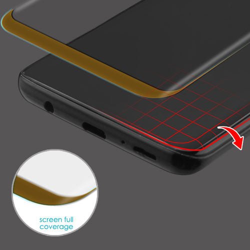 MyBat Full Coverage Tempered Glass Screen Protector for Samsung Galaxy S9 - GoldMyBat Pro