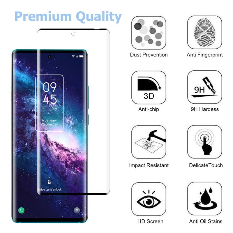 MyBat Full Coverage Tempered Glass Screen Protector forTCL 20 Pro 5G - BlackMyBat Pro
