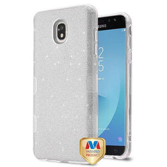 MyBat Full Glitter TUFF Series Case for Samsung J737P (Galaxy J7 (2018))/Galaxy J7 Star / Galaxy J7 V 2nd Gen - Silver