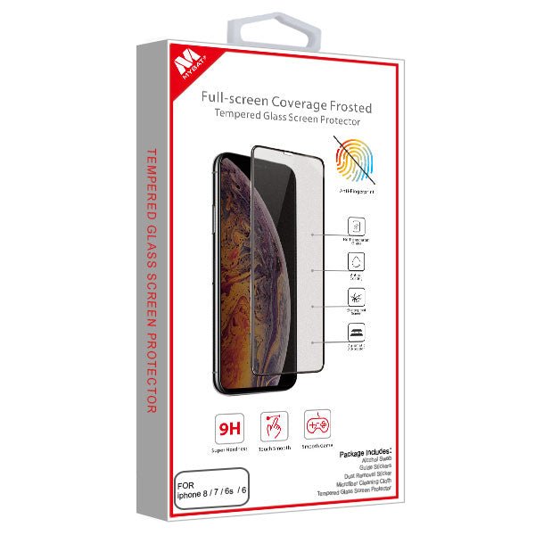 MyBat Full - screen Coverage Frosted Tempered Glass Screen Protector for Apple iPhone 8/7/iPhone SE (2022) / SE (2020) - BlackMyBat Pro