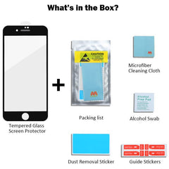 MyBat Full - screen Coverage Tempered Glass Screen Protector (Cellular Dust Prevention For Receiver) for Apple iPhone 8/7 - BlackMyBat Pro