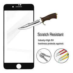 MyBat Full - screen Coverage Tempered Glass Screen Protector (Cellular Dust Prevention For Receiver) for Apple iPhone 8/7 - BlackMyBat Pro