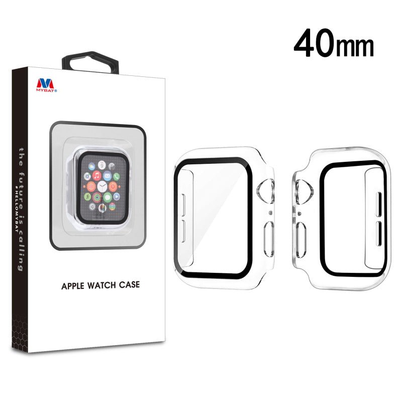 MyBat Fusion Protector Case (with Tempered Glass Screen Protector) for Apple Watch Series 4 40mm/Watch SE (2022) 40mm / Watch SE 40mm - Transparent ClearMyBat Pro