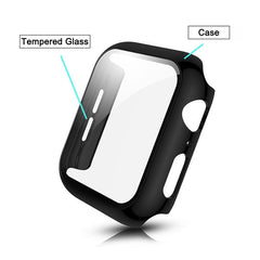 MyBat Fusion Protector Case (with Tempered Glass Screen Protector) for Apple Watch Series 4 44mm/Watch SE (2022) 44mm / Watch SE 44mm - Transparent ClearMyBat Pro