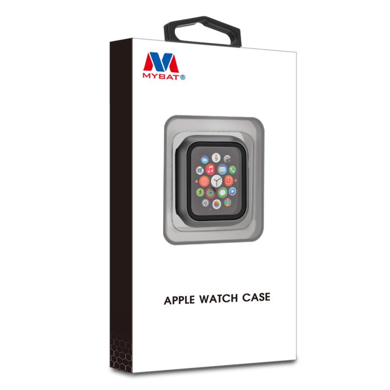 MyBat Fusion Protector Cover (with Tempered Glass Screen Protector) for Apple Watch Series 4 44mm/Watch SE (2022) 44mm / Watch SE 44mm - BlackMyBat Pro