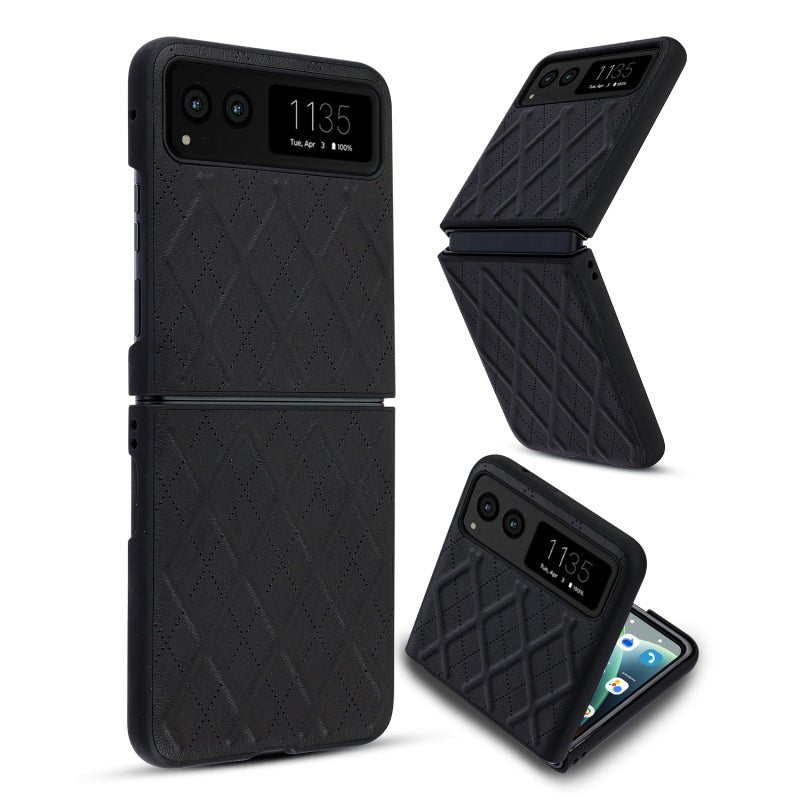 MYBAT Leather Protector Case for Motorola razr (2023) - Black MYBAT Leather Protector Case for Motorola razr (2023) - Black