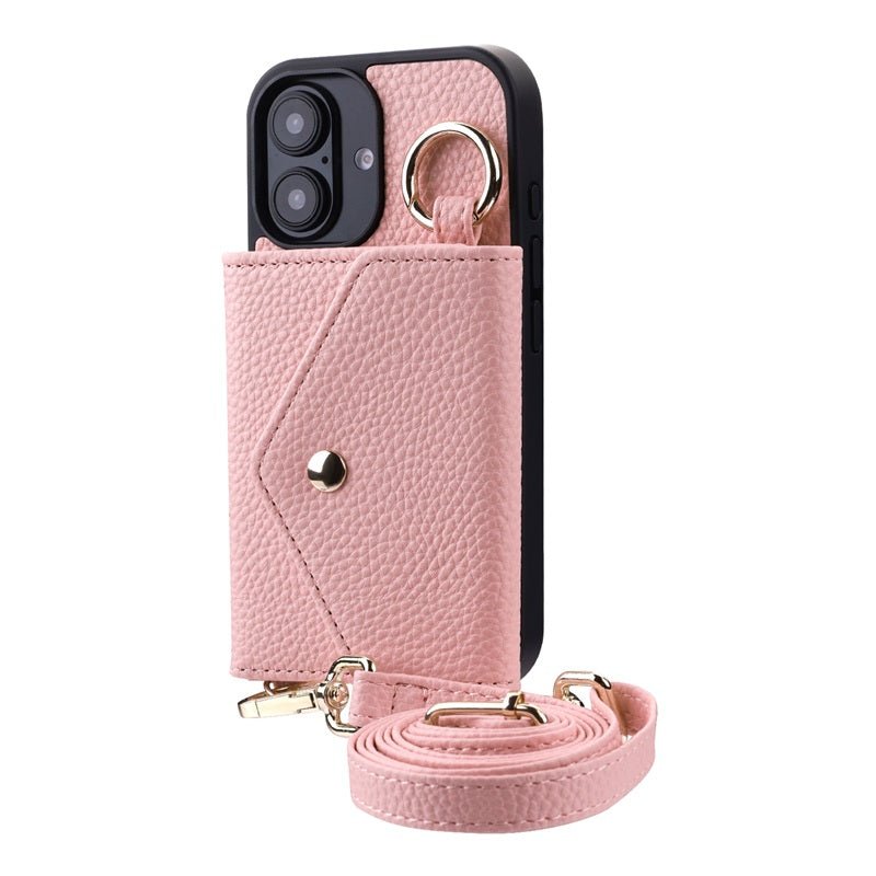 MyBat Posh Crossbody Wallet Case for Apple iPhone 16 - Pink MyBat Posh Crossbody Wallet Case for Apple iPhone 16 - Pink