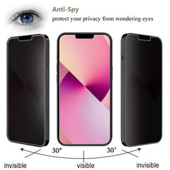 MyBat Privacy Tempered Glass Screen Protector (2.5D) for Apple iPhone 13 (6.1) / iPhone 13 Pro (6.1) / iPhone 14 (6.1)iPhone 13