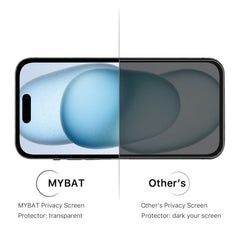 MyBat Privacy Tempered Glass Screen Protector (2.5D) for Apple iPhone 15 (6.1)iPhone 15