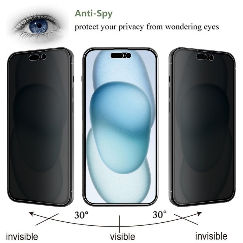 MyBat Privacy Tempered Glass Screen Protector (2.5D) for Apple iPhone 15 (6.1)iPhone 15