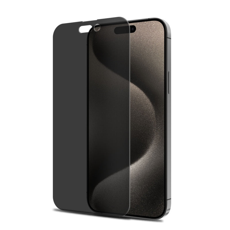 MyBat Privacy Tempered Glass Screen Protector (2.5D) for Apple iPhone 15 Pro Max (6.7) - CleariPhone 15 Pro Max