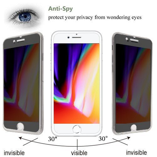 MyBat Privacy Tempered Glass Screen Protector (2.5D) for Apple iPhone 8 Plus/7 Plus - Transparent SmokeMyBat Pro
