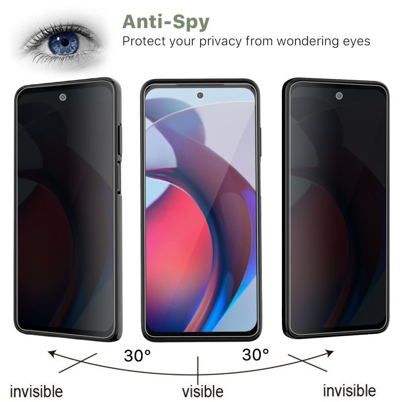 MyBat Privacy Tempered Glass Screen Protector (2.5D) for Motorola Moto G Stylus 5G (2023) / Moto G Stylus 4G (2023) - ClearMyBat Pro