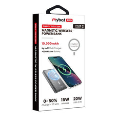 MyBat Pro 10000mAh SNAP + GO SLEEK Magnetic Wireless Power BankMyBat Pro