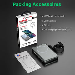 MyBat Pro 10000mAh SNAP + GO SLEEK Magnetic Wireless Power BankMyBat Pro