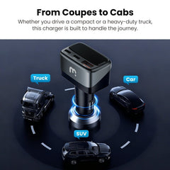 MyBat Pro 105W 3 - Port Fast Car Charger with Digital DisplayMyBat Pro