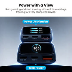 MyBat Pro 105W 3 - Port Fast Car Charger with Digital DisplayMyBat Pro