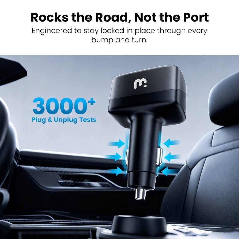 MyBat Pro 105W 3 - Port Fast Car Charger with Digital DisplayMyBat Pro