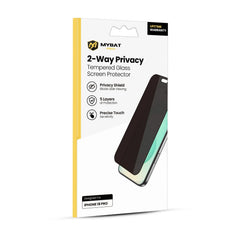MyBat Pro 2-Way Privacy Tempered Glass Screen Protector for Apple iPhone 18 Pro - BlackMyBat Pro