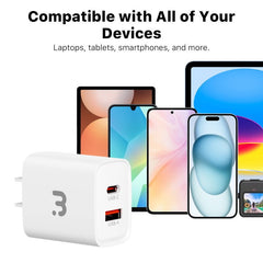 MyBat Pro 20W GaN Dual - Port Wall Charger – WhiteMyBat Pro