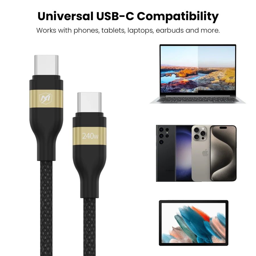 MyBat Pro 240W USB-C to USB-C Braided Charging Cable - 6FTMyBat Pro