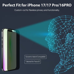 MyBat Pro 360° Privacy Full Coverage Tempered Glass for Apple iPhone 17/iPhone 16 Pro / 17 Pro - BlackMyBat Pro