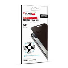 MyBat Pro 360° Privacy Full Coverage Tempered Glass for Apple iPhone 17/iPhone 16 Pro / 17 Pro - BlackMyBat Pro