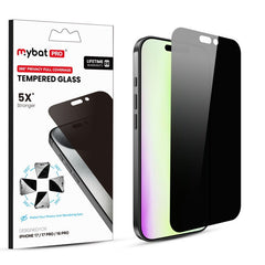 MyBat Pro 360° Privacy Full Coverage Tempered Glass for Apple iPhone 17/iPhone 16 Pro / 17 Pro - BlackMyBat Pro