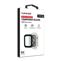 MyBat Pro 3D Full Coverage Tempered Glass Screen Protector with Installation Frame for Apple Watch SE (2022) 40mm/Watch SE 40mm / Watch Series 6 40mmMyBat Pro