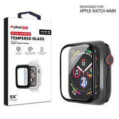 MyBat Pro 3D Full Coverage Tempered Glass Screen Protector with Installation Frame for Apple Watch SE (2022) 44mm/Watch SE 44mm / Watch Series 6 44mmMyBat Pro
