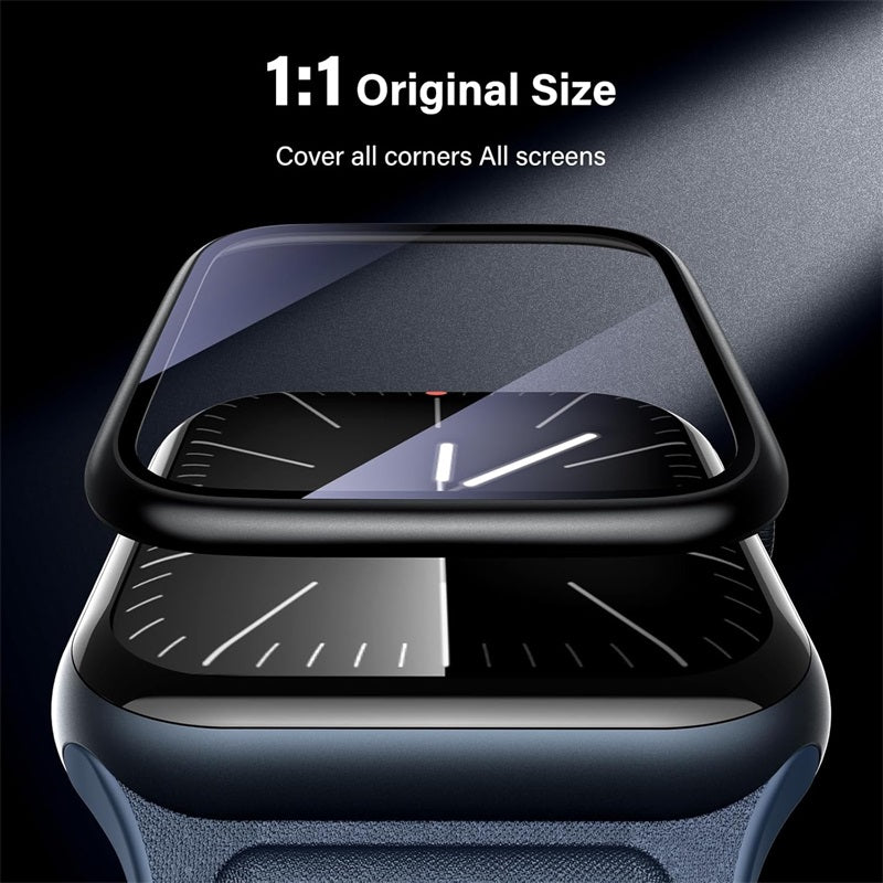 MyBat Pro 3D Full Coverage Tempered Glass Screen Protector with Installation Frame for Apple Watch Series 9 41mm/Watch Series 8 41mm / Watch Series 7 41mmMyBat Pro