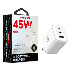 MyBat Pro 45W GaN 3 - Port Wall Charger - WhiteMybat Pro
