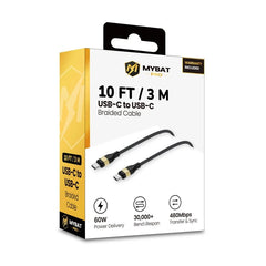 MyBat Pro 60W USB-C to USB-C Braided Charging Cable - 10FTMyBat Pro