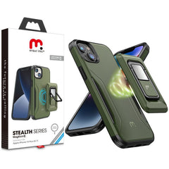 MyBat Pro Antimicrobial Stealth Series MagKick for Apple iPhone 14 Plus (6.7) - Army Green / Black