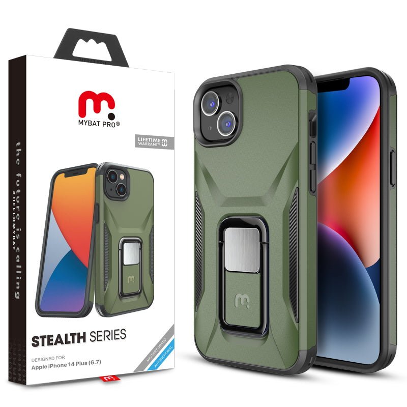MyBat Pro Antimicrobial Stealth Series (with Stand) for Apple iPhone 14 Plus (6.7)iPhone 14 Plus