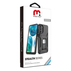 MyBat Pro Antimicrobial Stealth Series (with Stand) for Motorola Moto G 5G (2022) - Black / Black