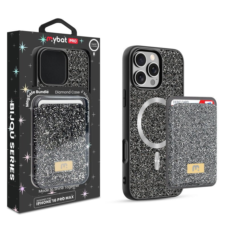 MyBat Pro Bijou Series MagSafe Bundle with Diamond Case + MagStash Wallet for Apple iPhone 16 Pro MaxMyBat Pro