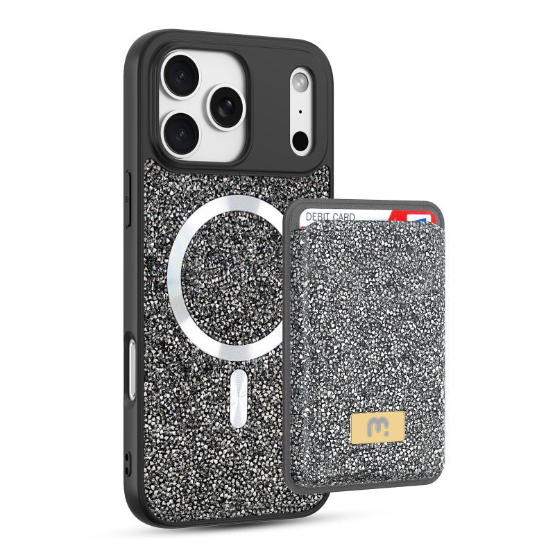 MyBat Pro Bijou Series MagSafe Bundle with Diamond Case + MagStash Wallet for Apple iPhone 17 Pro
